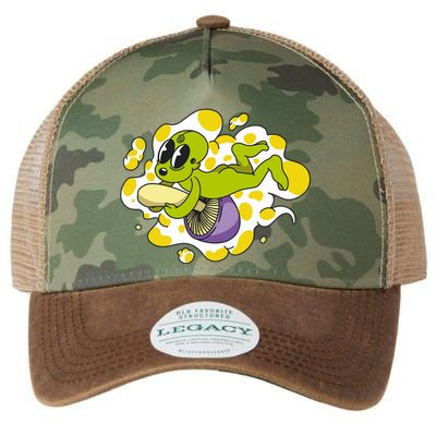 Alien Riding Mushroom Legacy Tie Dye Trucker Hat