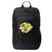 Alien Riding Mushroom City Backpack