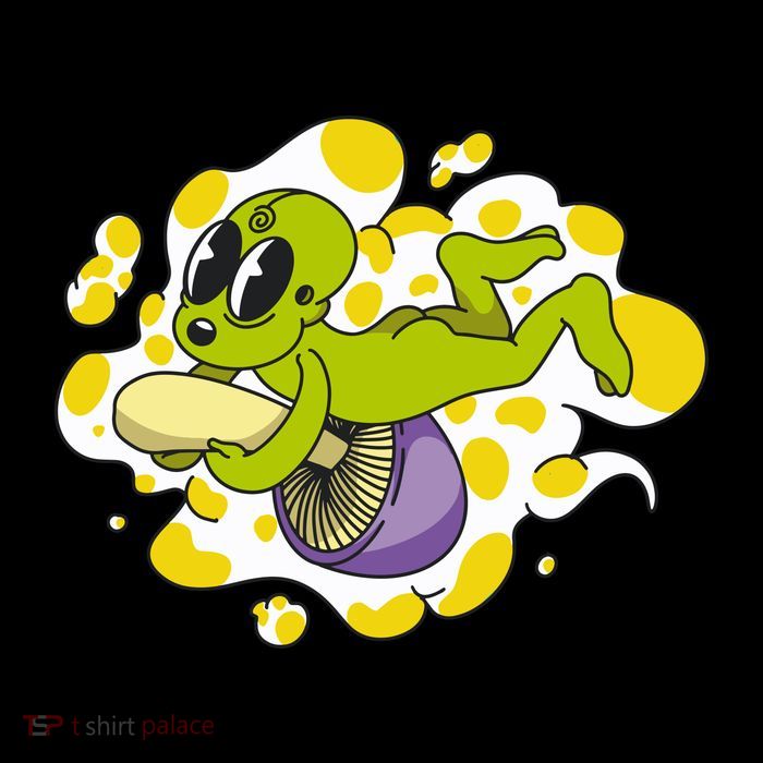 Alien Riding Mushroom 16 in Basic Backpack