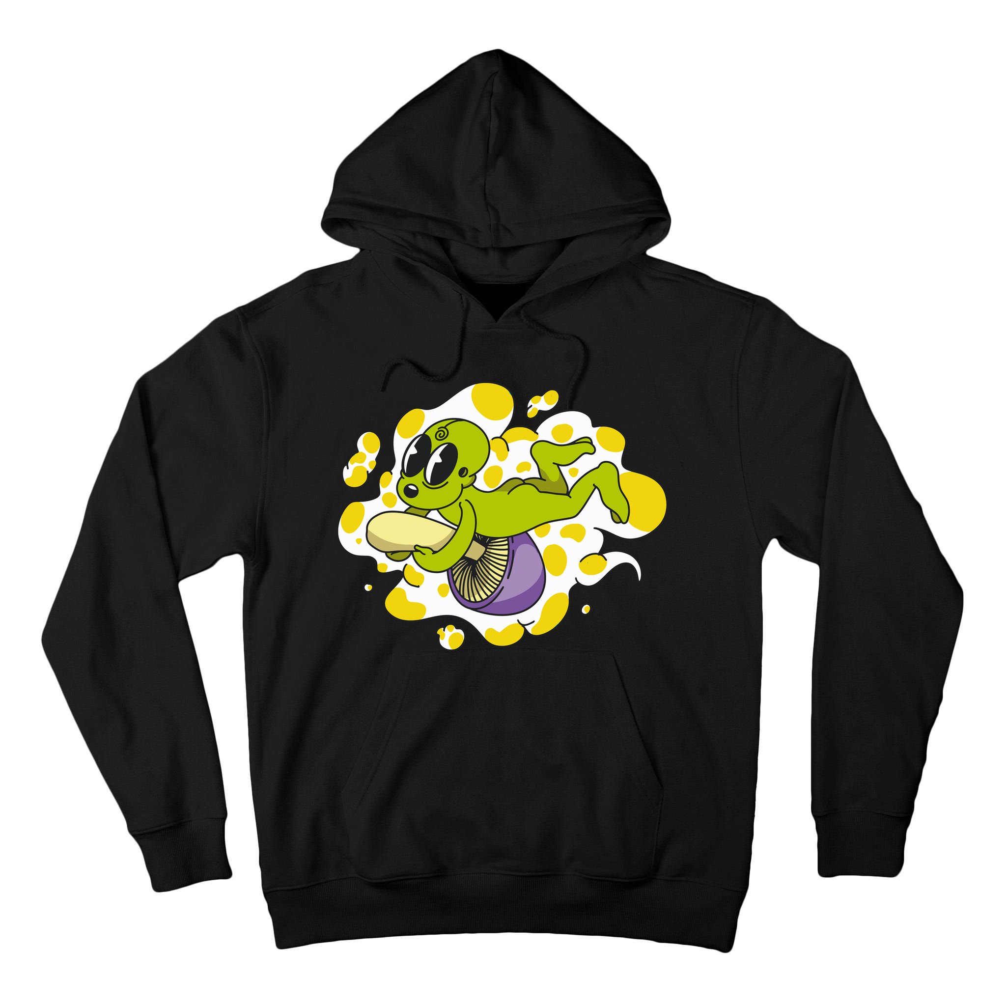 Alien Riding Mushroom Tall Hoodie