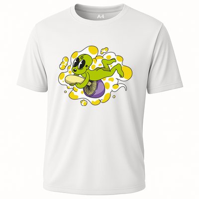 Alien Riding Mushroom Performance Shirt