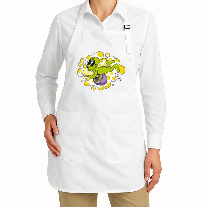 Alien Riding Mushroom Apron