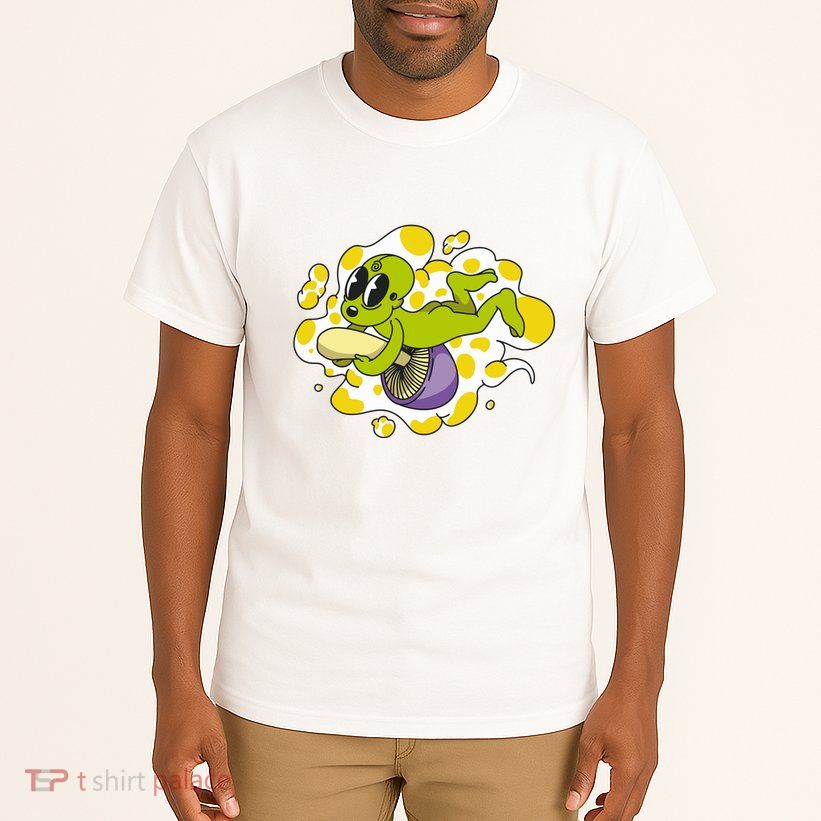 Alien Riding Mushroom Tall T-Shirt