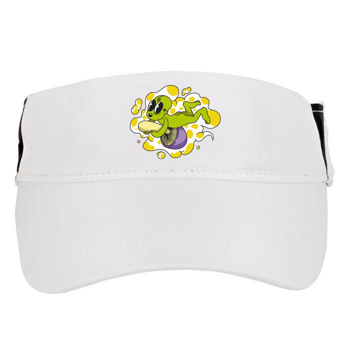 Alien Riding Mushroom Adult Drive Performance Visor