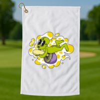 Alien Riding Mushroom Golf Towel