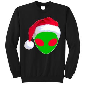 Alien Santa Claus Hat Christmas Logo Sweatshirt