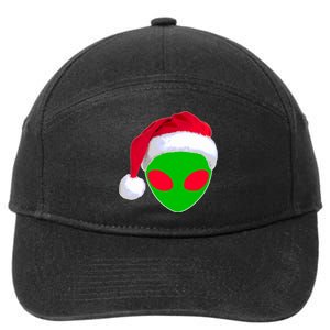 Alien Santa Claus Hat Christmas Logo 7-Panel Snapback Hat