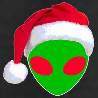 Alien Santa Claus Hat Christmas Logo 11oz C Handle Ceramic Mug