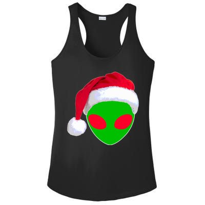 Alien Santa Claus Hat Christmas Logo Ladies PosiCharge Competitor Racerback Tank