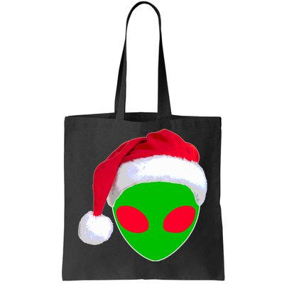 Alien Santa Claus Hat Christmas Logo Tote Bag