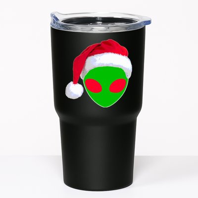 Alien Santa Claus Hat Christmas Logo Tumbler