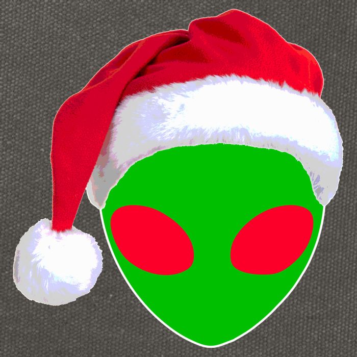 Alien Santa Claus Hat Christmas Logo Cotton Canvas Backpack