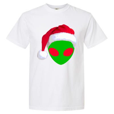 Alien Santa Claus Hat Christmas Logo Garment-Dyed Heavyweight T-Shirt