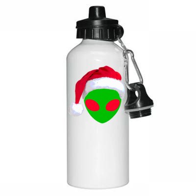 Alien Santa Claus Hat Christmas Logo Aluminum Water Bottle