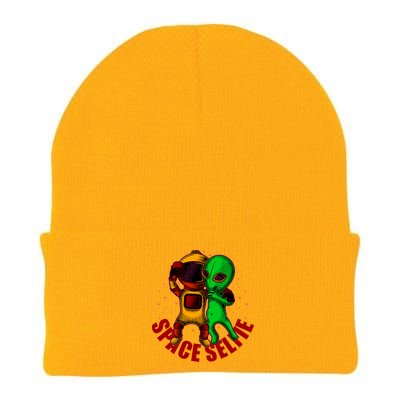 Alien Space Selfie Knit Cap Winter Beanie