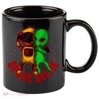 Alien Space Selfie 11oz C Handle Ceramic Mug
