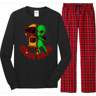 Alien Space Selfie Long Sleeve Pajama Set