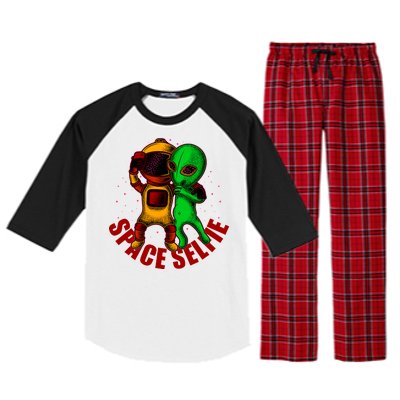 Alien Space Selfie Raglan Sleeve Pajama Set