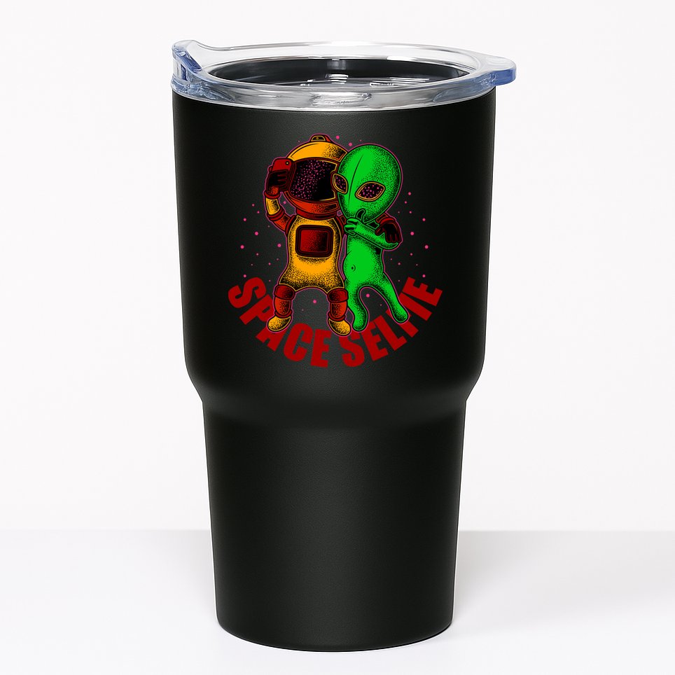 Alien Space Selfie Tumbler