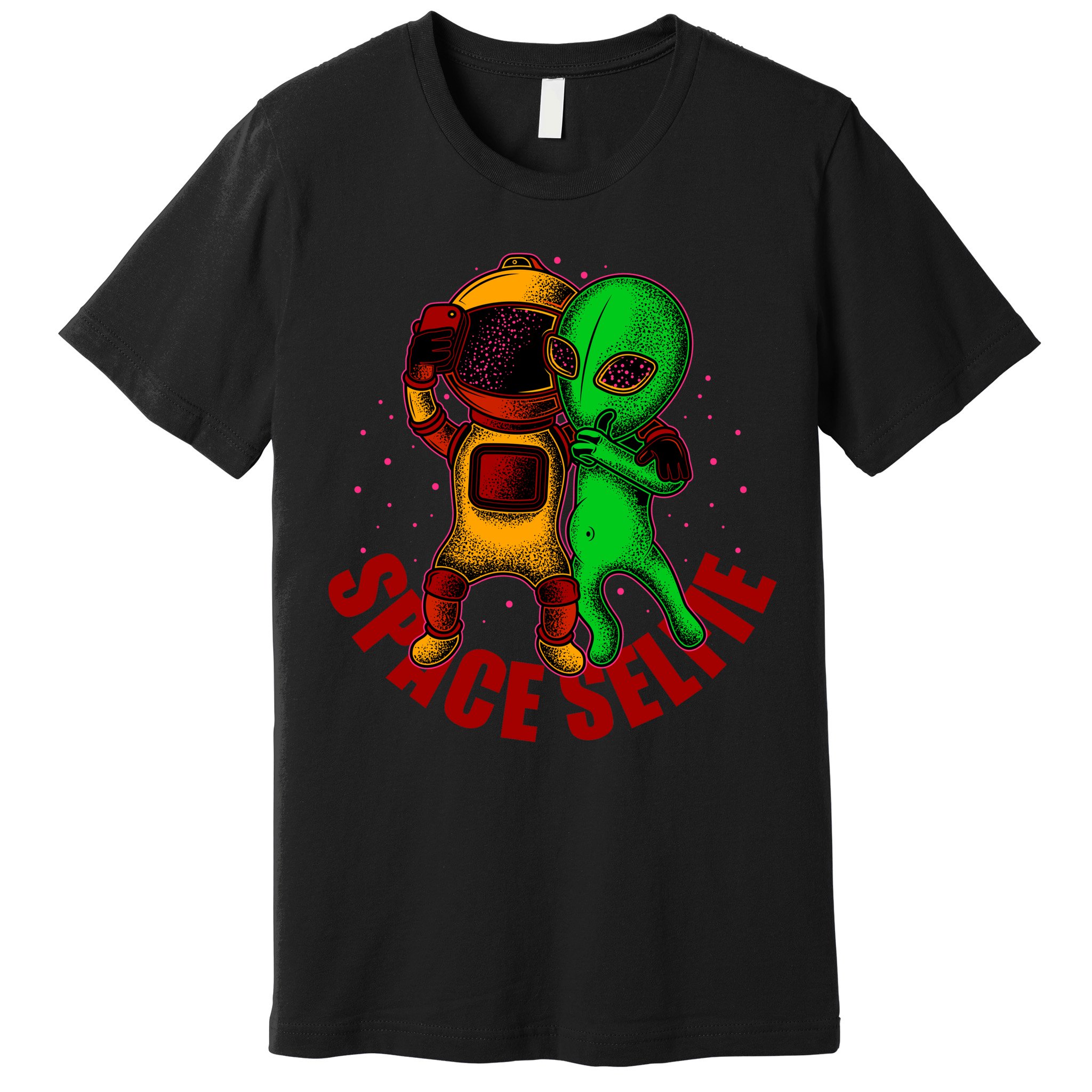 Alien Space Selfie Premium T-Shirt