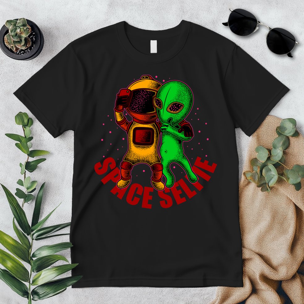 Alien Space Selfie Premium T-Shirt