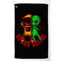Alien Space Selfie Golf Towel