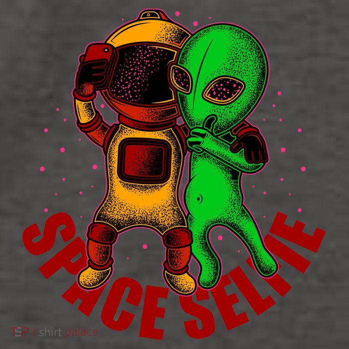Alien Space Selfie Vector Backpack
