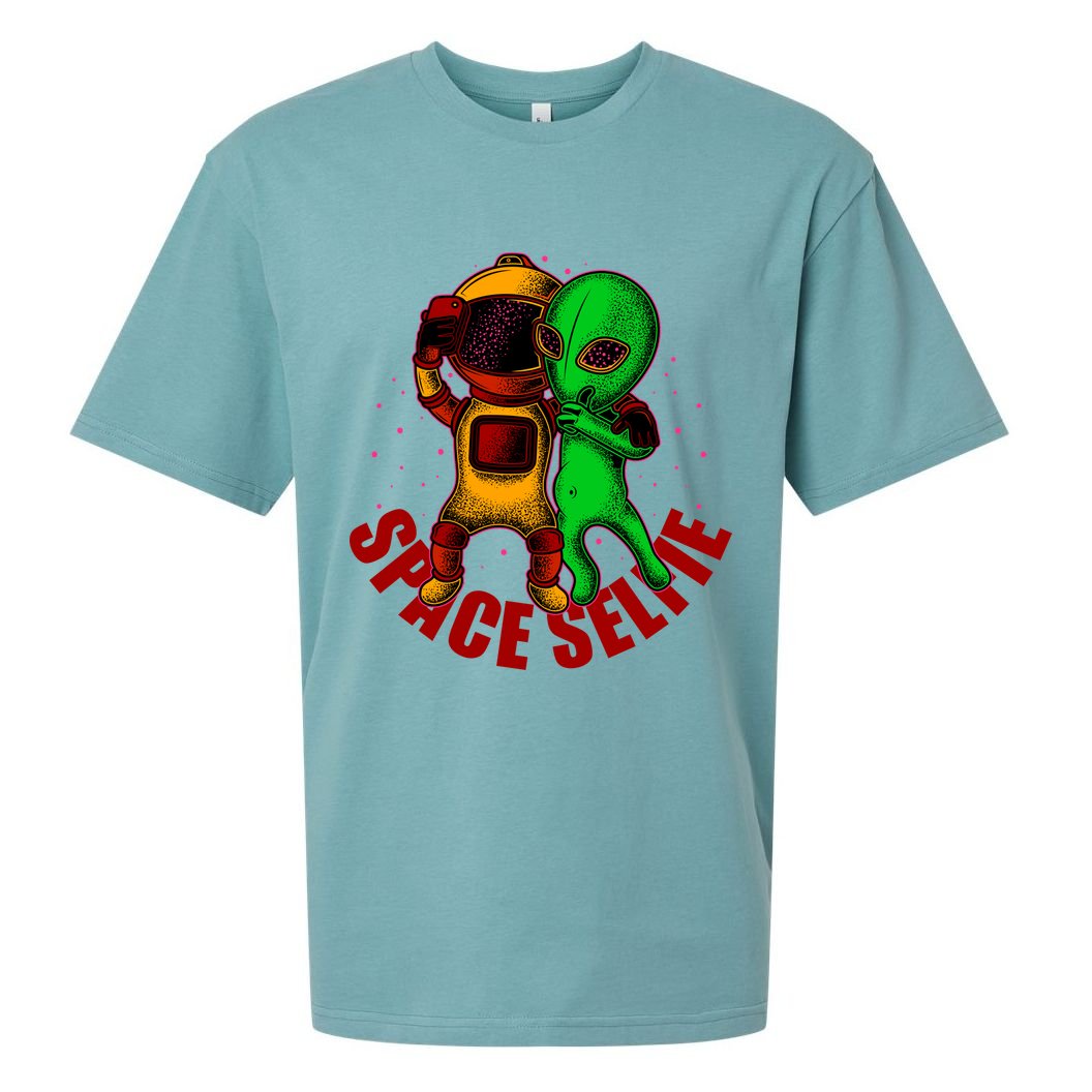 Alien Space Selfie Sueded Cloud Jersey T-Shirt