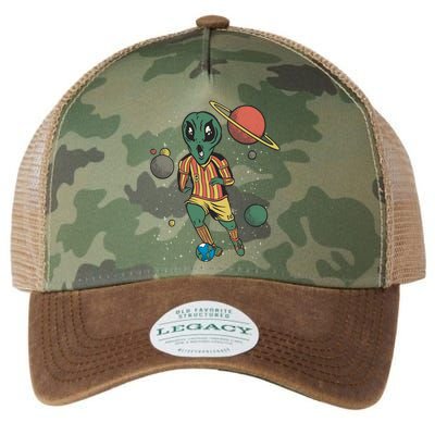 Alien Space Soccer Player Legacy Tie Dye Trucker Hat