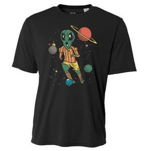 Alien Space Soccer Player Cooling Performance Crew T-Shirt