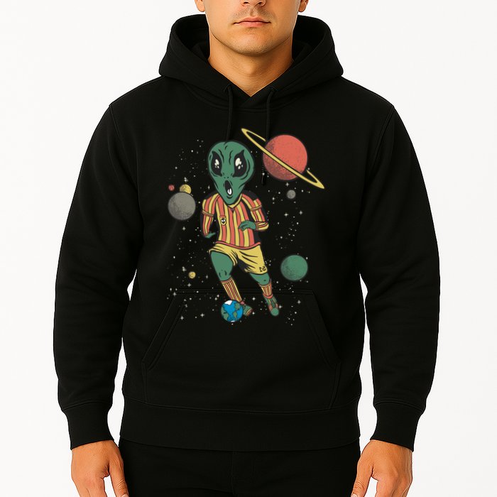 Alien Space Soccer Player Hoodie