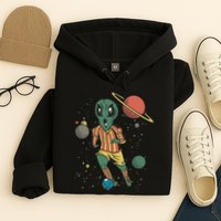 Alien Space Soccer Player Hoodie