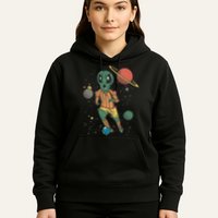 Alien Space Soccer Player Hoodie