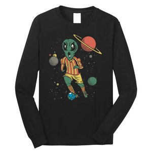 Alien Space Soccer Player Long Sleeve Shirt