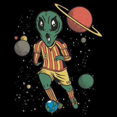 Alien Space Soccer Player T-Shirt