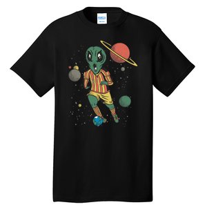 Alien Space Soccer Player Tall T-Shirt