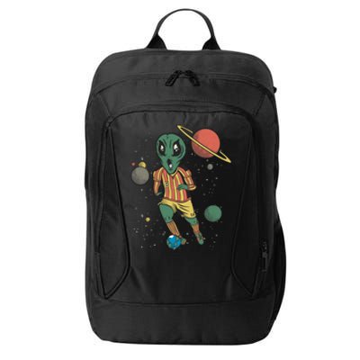 Alien Space Soccer Player City Backpack