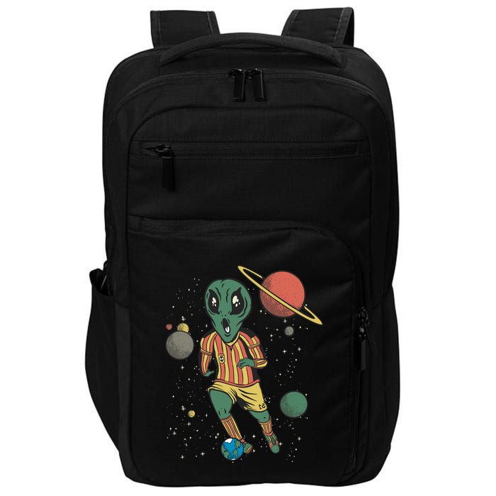 Alien Space Soccer Player Impact Tech Backpack