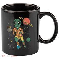 Alien Space Soccer Player 11oz C Handle Ceramic Mug