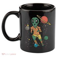 Alien Space Soccer Player 11oz C Handle Ceramic Mug