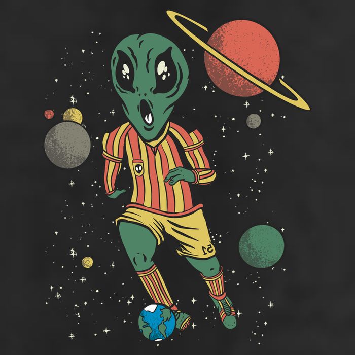 Alien Space Soccer Player Beanie