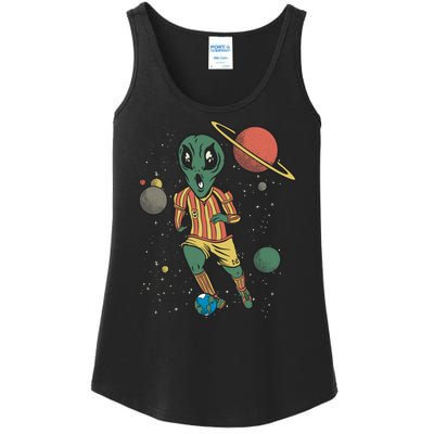 Alien Space Soccer Player Ladies Essential Tank