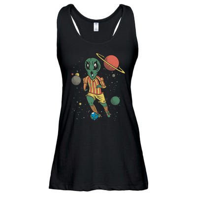 Alien Space Soccer Player Ladies Essential Flowy Tank