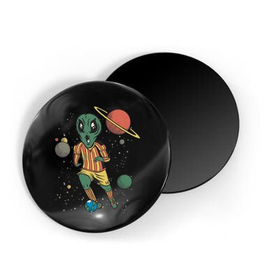 Alien Space Soccer Player Magnet