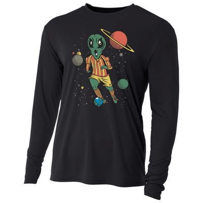 Alien Space Soccer Player Cooling Performance Long Sleeve Crew