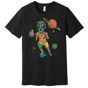 Alien Space Soccer Player Premium T-Shirt