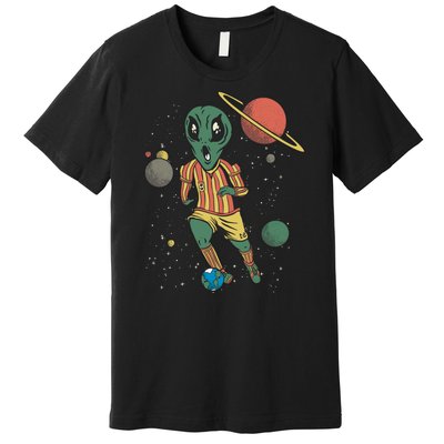 Alien Space Soccer Player Premium T-Shirt