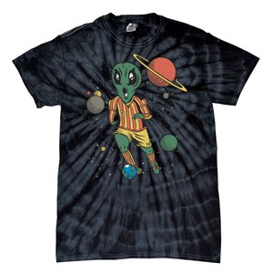 Alien Space Soccer Player Tie-Dye T-Shirt