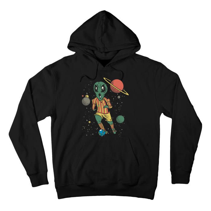 Alien Space Soccer Player Tall Hoodie