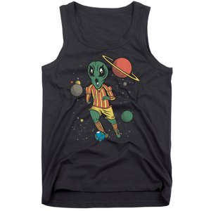 Alien Space Soccer Player Tank Top